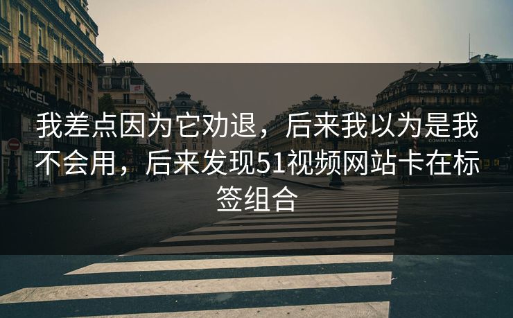 我差点因为它劝退，后来我以为是我不会用，后来发现51视频网站卡在标签组合