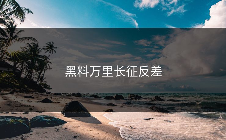 黑料万里长征反差